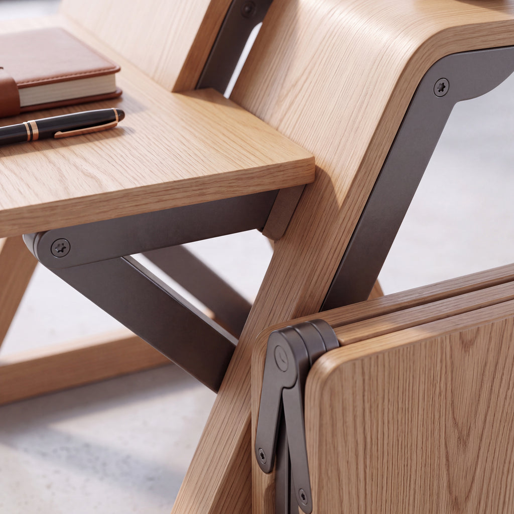 𝑽𝑶𝑹𝒁𝑬𝑳𝑨™ Flip Multi-Stand – Foldable Articulating Wood Multi-Tier Desk & Compact Workspace Riser