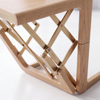 𝑽𝑶𝑹𝒁𝑬𝑳𝑨™ Orbital Folding C-Shaped Side Table – Articulated Space-Saving Wooden End Table for Sofa, Couch & Office Chair