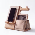 𝑽𝑶𝑹𝒁𝑬𝑳𝑨™ Sleek Bedside Valet & Desk Organizer – All-in-One Wooden Phone Stand, Watch Hanger, Glasses Tray & EDC Catchall Station for Nightstand & Office