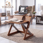 𝑽𝑶𝑹𝒁𝑬𝑳𝑨™ Flip Multi-Stand – Foldable Articulating Wood Multi-Tier Desk & Compact Workspace Riser