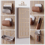 𝑽𝑶𝑹𝒁𝑬𝑳𝑨™ Luxury Modular Wall Organizer – Minimalist Grid Pegboard with Multi-Functional Trays, Hooks & Pen Holder for Home Office & Entryway