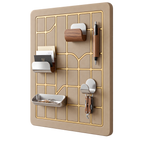 𝑽𝑶𝑹𝒁𝑬𝑳𝑨™ Luxury Modular Wall Organizer – Minimalist Grid Pegboard with Multi-Functional Trays, Hooks & Pen Holder for Home Office & Entryway