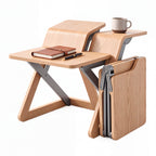 𝑽𝑶𝑹𝒁𝑬𝑳𝑨™ Flip Multi-Stand – Foldable Articulating Wood Multi-Tier Desk & Compact Workspace Riser